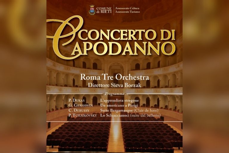 Sabato 1° gennaio al Vespasiano di Rieti concerto augurale di Capodanno