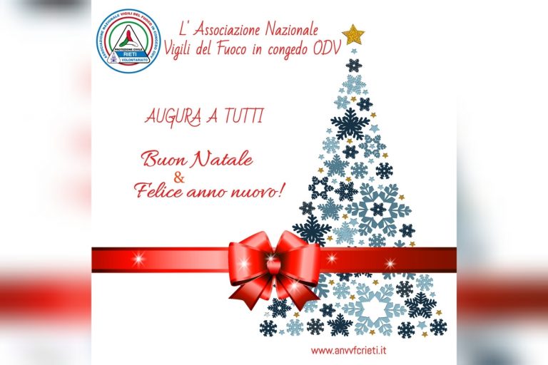 Gli auguri dell’Associazione Nazionale Vigili del Fuoco in Congedo Rieti