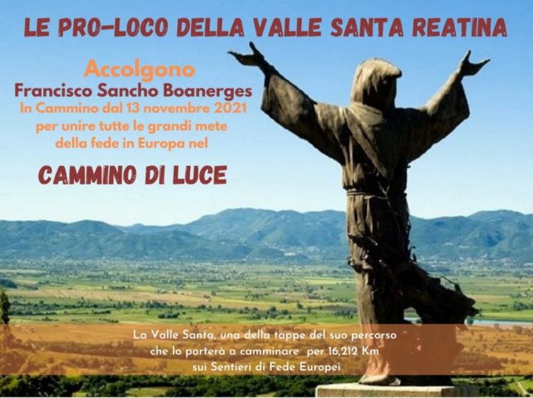 La Valle Santa Reatina accoglie Francisco Sancho Boanerges