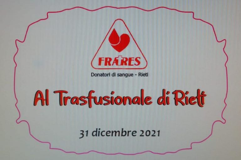 Donare sangue l’ultimo dell’anno come buon esempio per il futuro. La Fratres vicina a chi ha bisogno