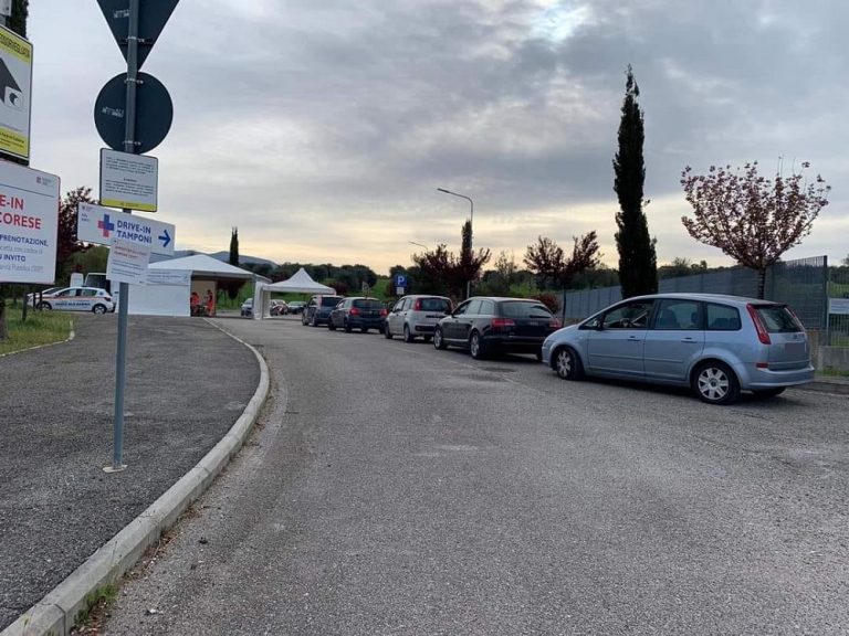 Al drive-in di Passo Corese il 28 dicembre somministrati 373 tamponi molecolari