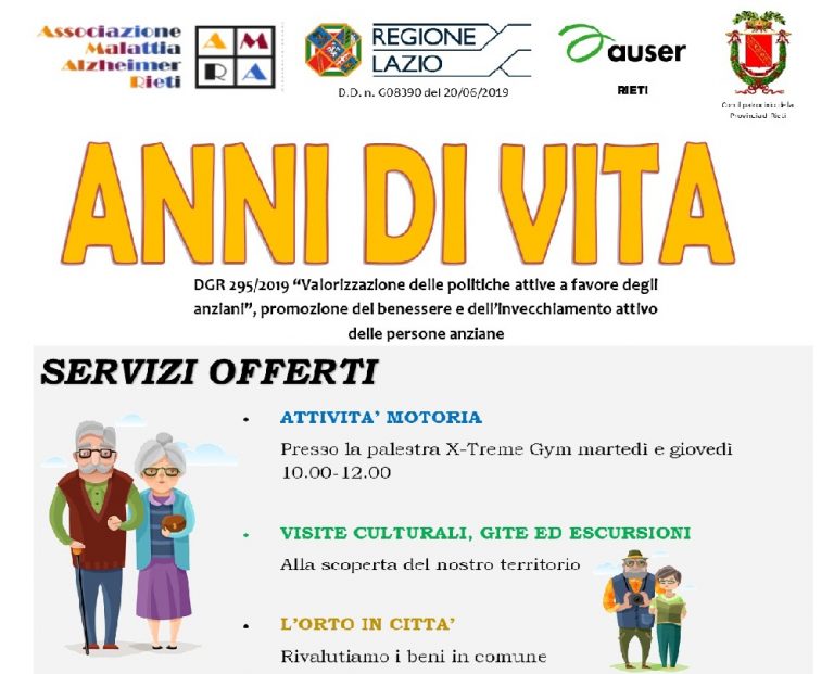 AMAR e AUSER, progetto “Anni di vita”: quando gli integratori migliorano la nostra salute