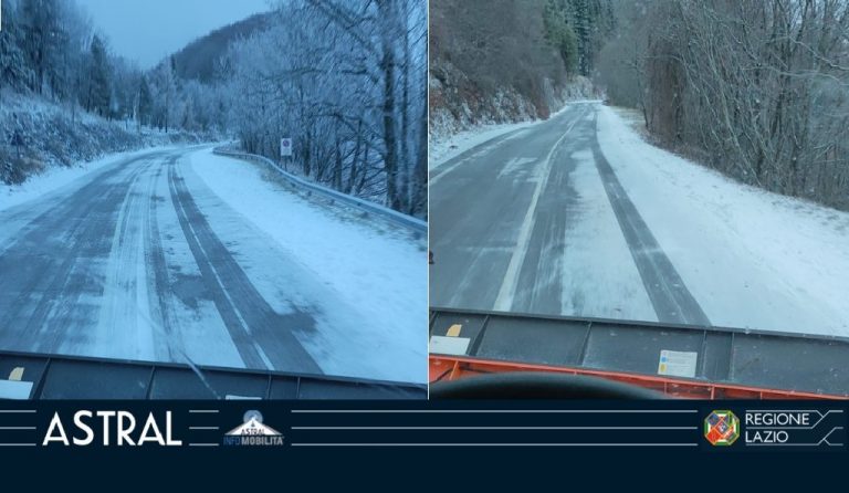 Neve, mezzi spazzaneve a Leonessa e Morro Reatino