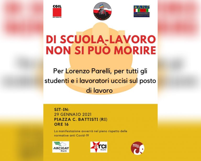 “Di scuola-lavoro non si può morire!” sabato 29 presidio in Piazza Cesare Battisti