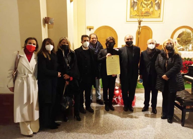 Il Comune di Greccio conferisce al M° Emanuele Stracchi civica onorificenza e benemerenza