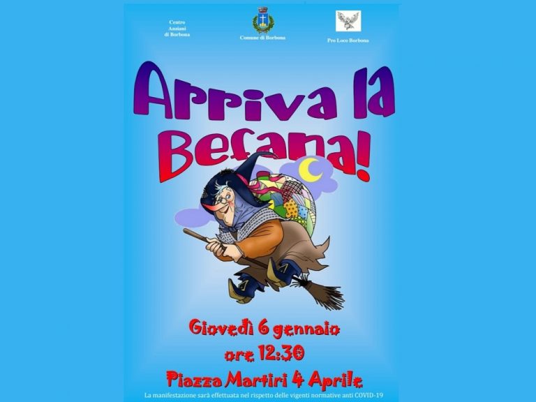 A Borbona il 6 gennaio arriva la Befana