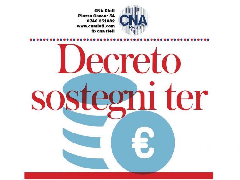 Decreto sostegni TER, gli aiuti per le imprese del commercio