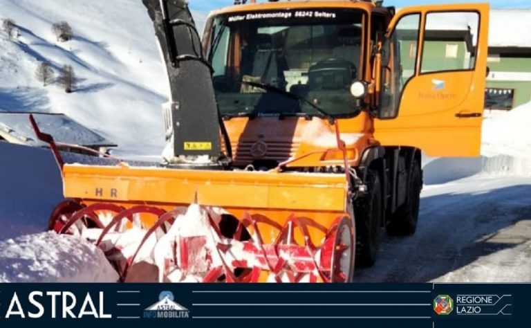 Attivi spazzaneve sulla SR4 Bis e sulla SP10 Turistica del Terminillo