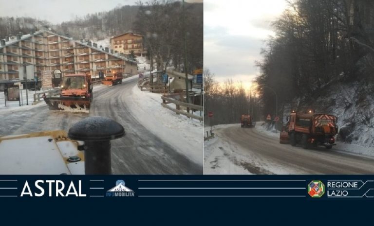 Mezzi spazzaneve Astral attivi al Terminillo