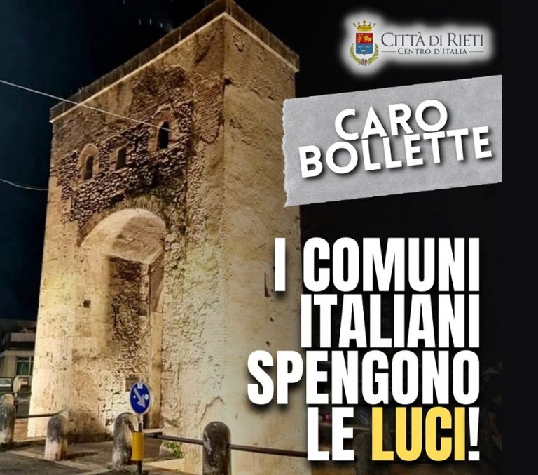 Protesta contro il caro bollette, aderisce anche il Comune di Rieti