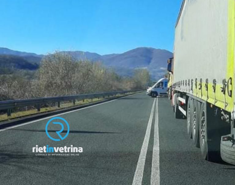 Incidente sulla Rieti – Terni. Traffico rallentato. Sul posto i soccorritori