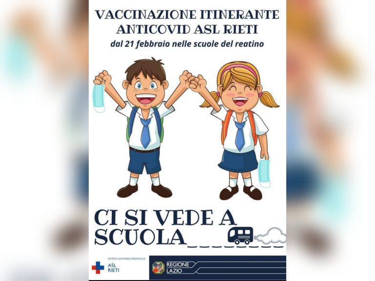 Covid, tour vaccinale nelle scuole reatine