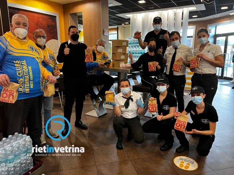 McDonald’s Rieti dona 150 pasti al Lions Club Rieti – Varrone
