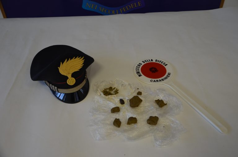 Carabinieri denunciano giovane di Cittaducale per detenzione di droga ai fini dello spaccio