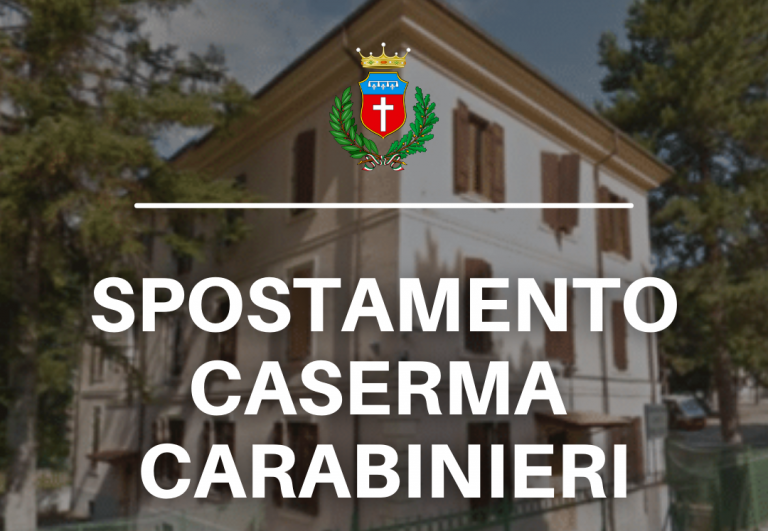 Amatrice, spostamento Caserma dei Carabinieri