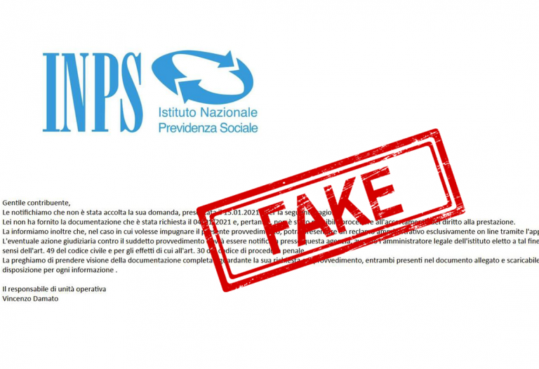 False email dall’INPS: “Attenzione, si tratta di una nuova truffa”