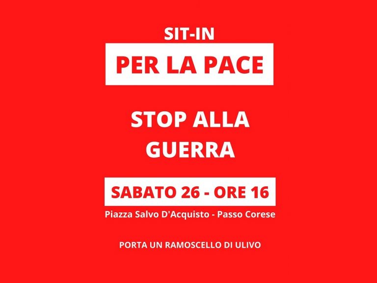 Sabato 26 febbraio a Passo Corese sit-in contro la guerra in Ucraina