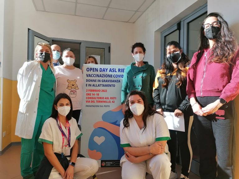 Open Day antiCovid, vaccinate a Rieti donne in gravidanza o in allattamento