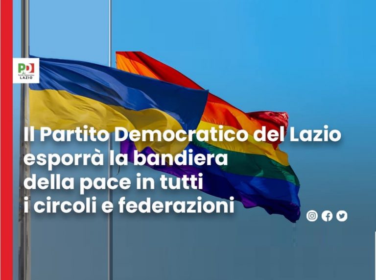 Esposta Bandiera della Pace in tutte le sedi delle Federazioni provinciali e Circoli PD