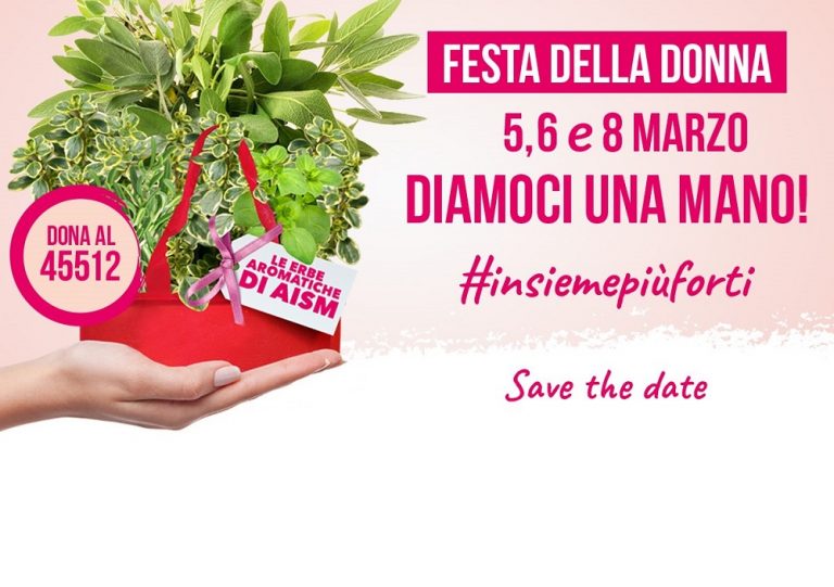 Dal 4 all’8 marzo  in occasione della Festa della Donna puoi aiutare AISM acquistando le “Erbe Aromatiche”