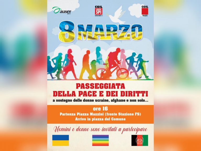 Giornata Internazionale Diritti delle Donne, Auser e SPI CGIL organizzano camminata in centro storico