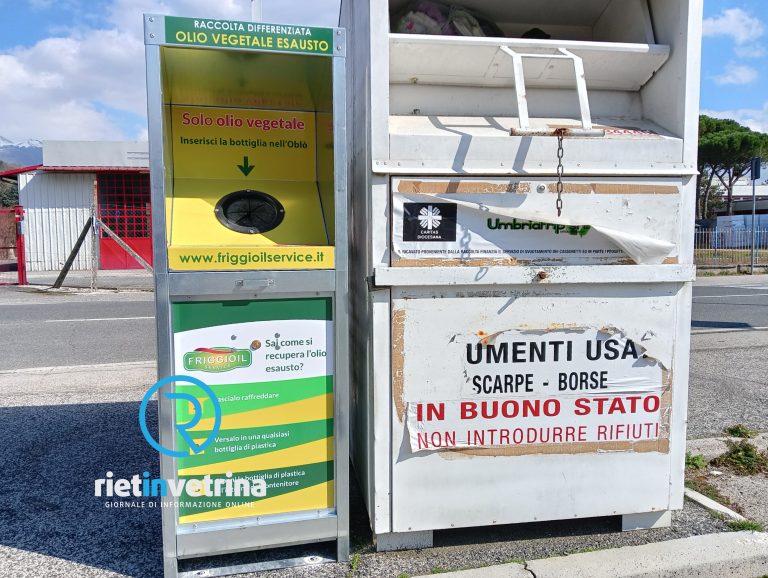 Rieti, installate quaranta postazioni per l’olio esausto