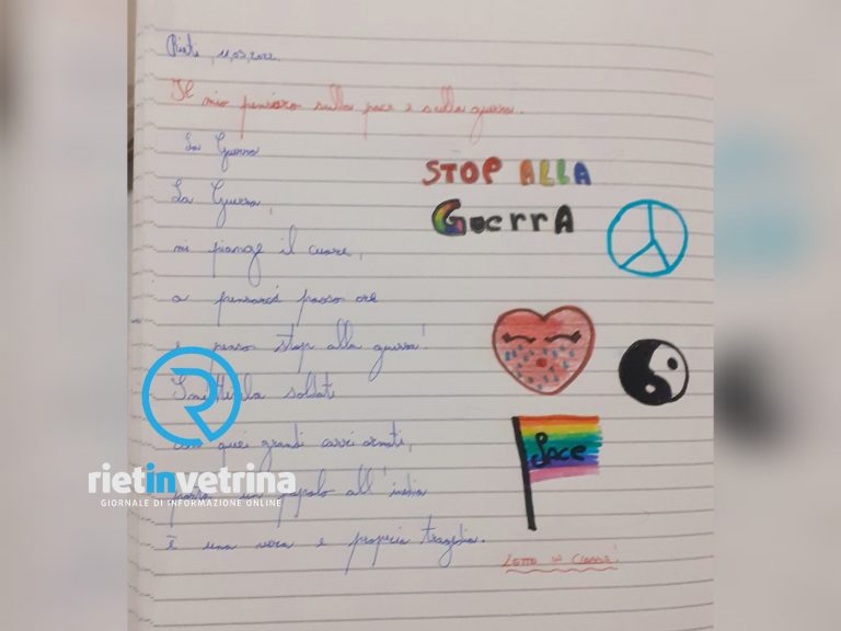 “Stop alla guerra”, il messaggio di Giulia della scuola Marconi