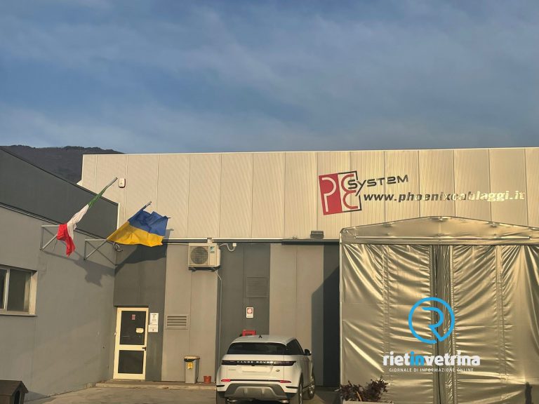 Phoenix Rieti espone la bandiera dell’Ucraina. Segno di vicinanza per l’intera popolazione