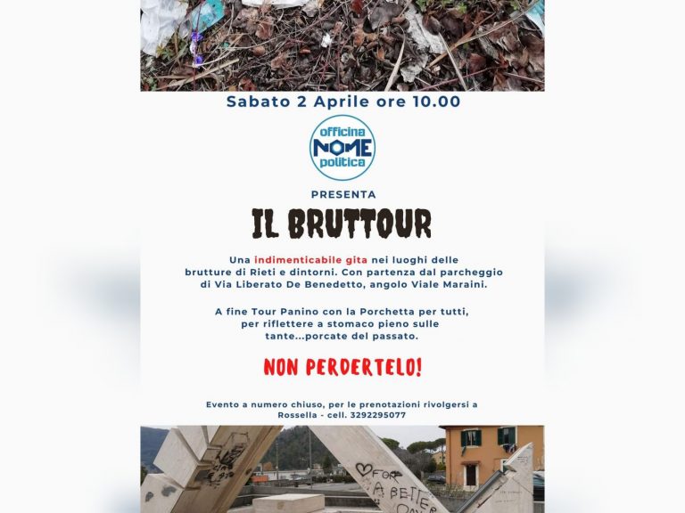 NOME Officina Politica presenta il “Bruttour” per mostrare il degrado di Rieti