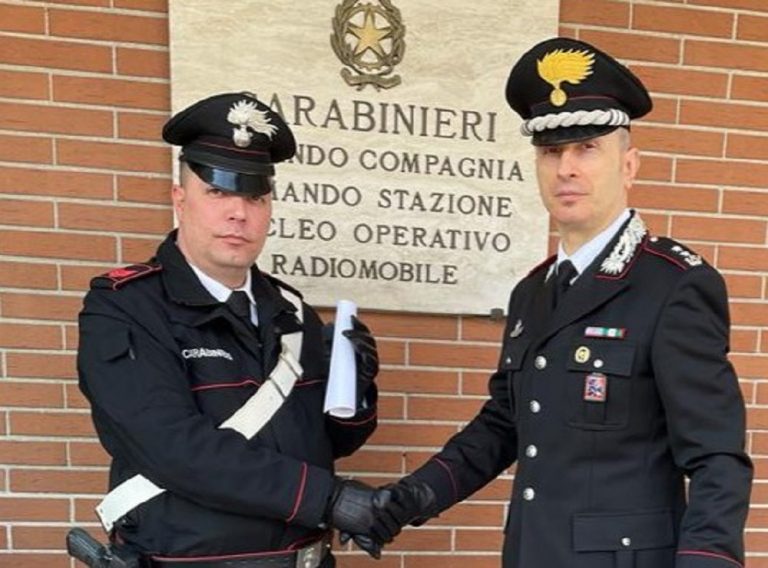 Lettera di plauso del Generale dei Carabinieri De Vita per l’appuntato scelto Gaetano Eliseo