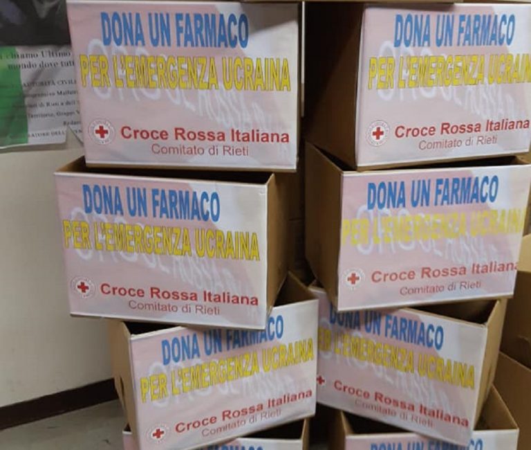 Emergenza Ucraina, CRI Rieti: al via la raccolta farmaci nelle farmacie di Rieti e provincia