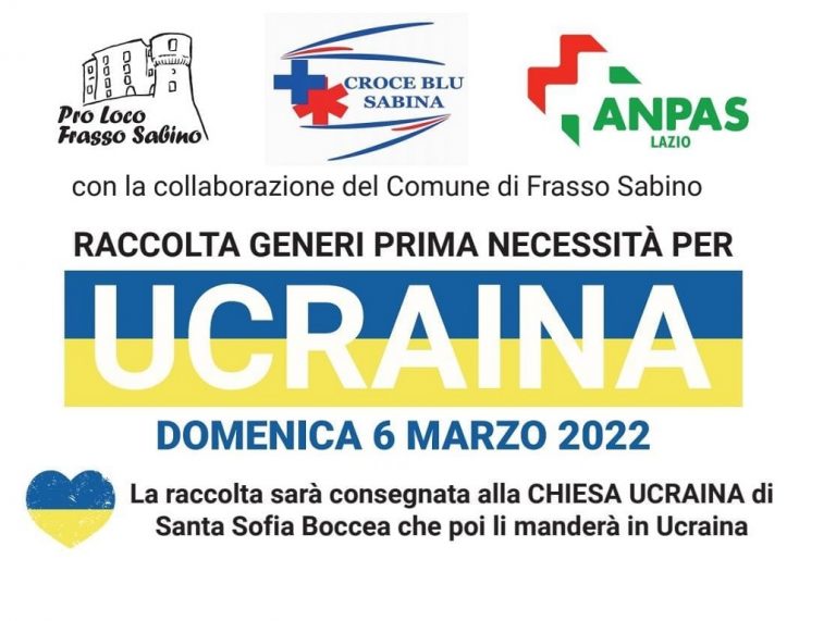 Domenica 6 marzo alla Fiera di Osteria Nuova raccolta solidale per l’Ucraina