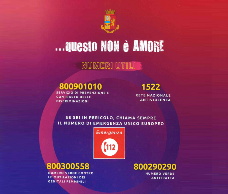 Campagna di sensibilizzazione della Polizia di Stato contro la violenza di genere