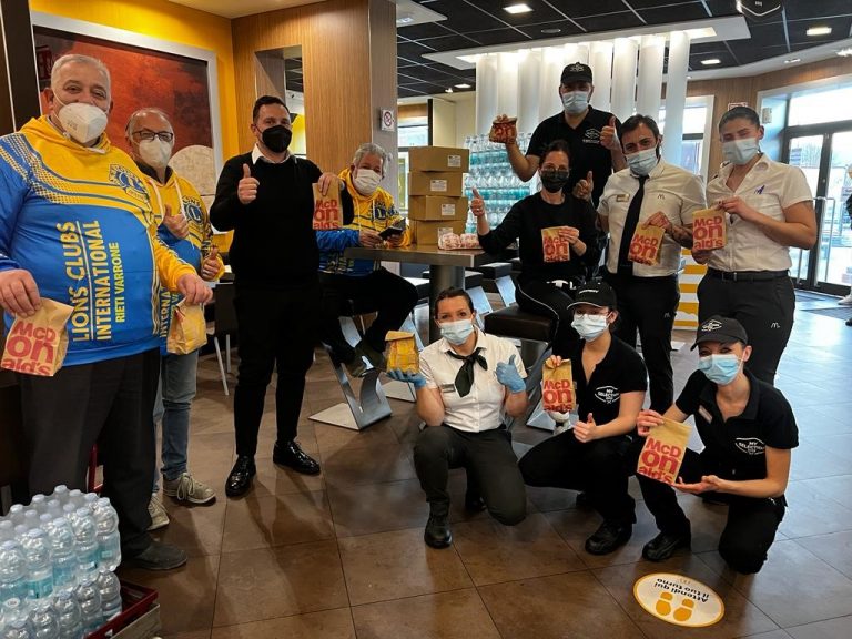 Rieti, McDonald’s e Fondazione Ronald McDonald donano 150 pasti a settimana insieme a Banco Alimentare Lazio