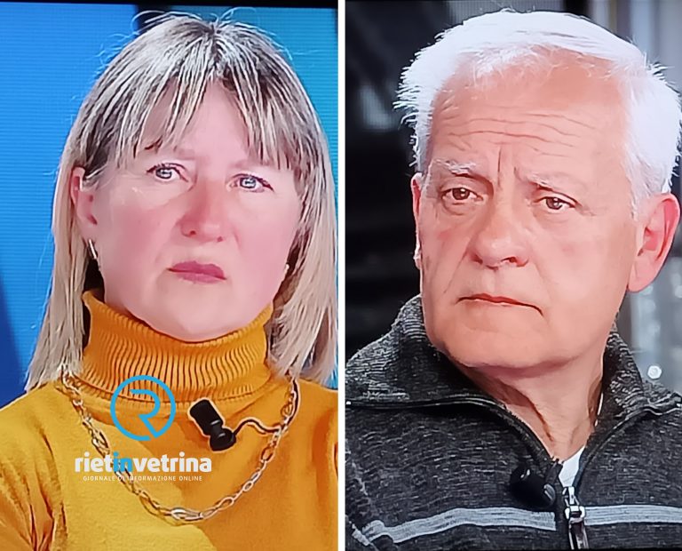 Scappati dalla guerra in Ucraina, Natasha e Antonio Antonelli di Contigliano a “Porta a Porta”