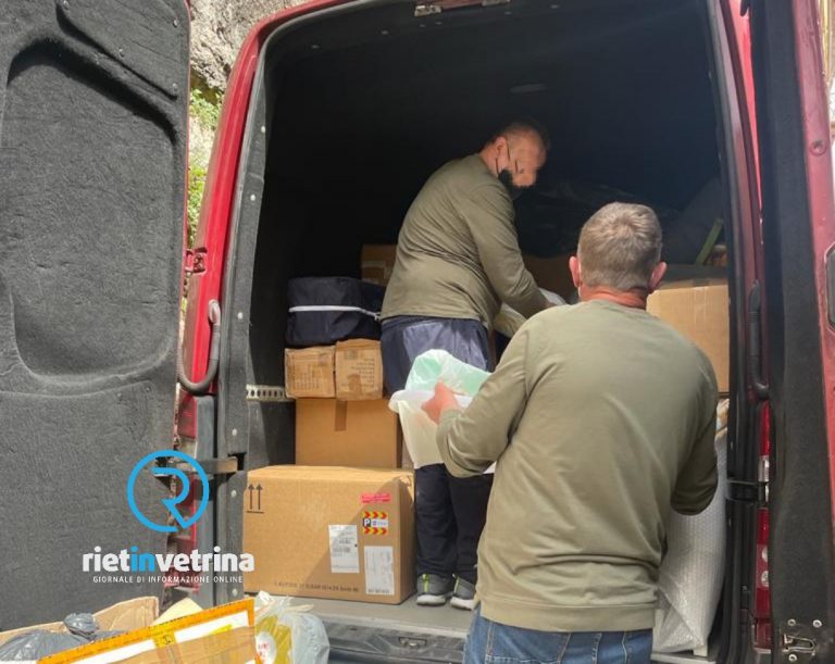 Partito da Rieti un nuovo furgone con cibo e antidolorifici direzione Ucraina