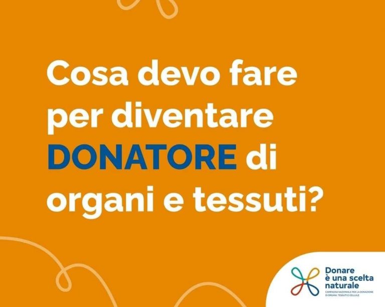 Come posso diventare un donatore di organi e tessuti?