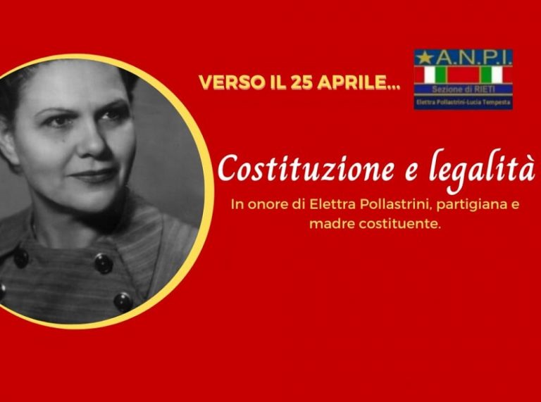 Costituzione e Legalità in nome di Elettra Pollastrini. Il 20 aprile a Rieti