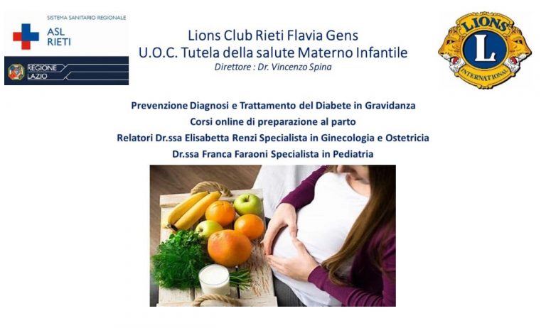 Diabete durante i corsi di preparazione al parto, evento Lions Club Flavia Gens e Dipartimento Materno Infantile