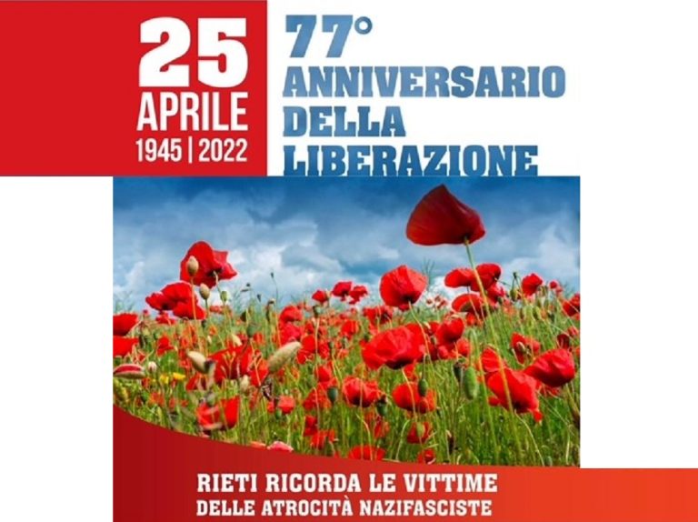 77° anniversario della Liberazione, Rieti ricorda le vittime
