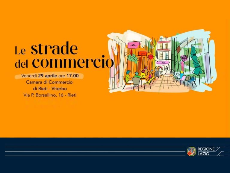 Il 29 aprile a Rieti presentazione del bando “Le strade del commercio”