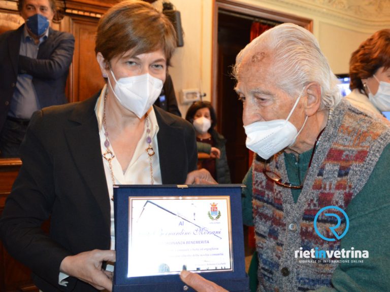 Consegnata a Bernardino Morsani la Cittadinanza Benemerita