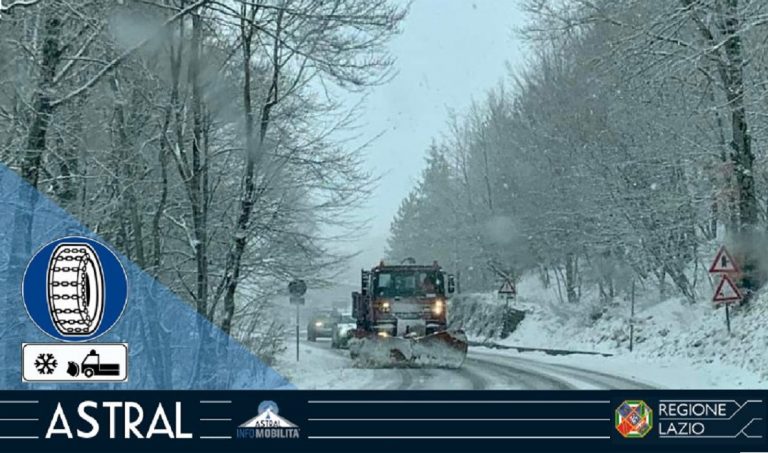 Neve e ghiaccio, mezzi spazzaneve attivi sulla SR4 Bis e sulla Turistica Terminillo