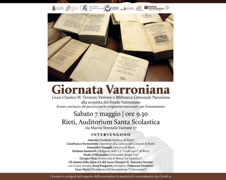 Sabato 7 maggio la “Giornata Varroniana”