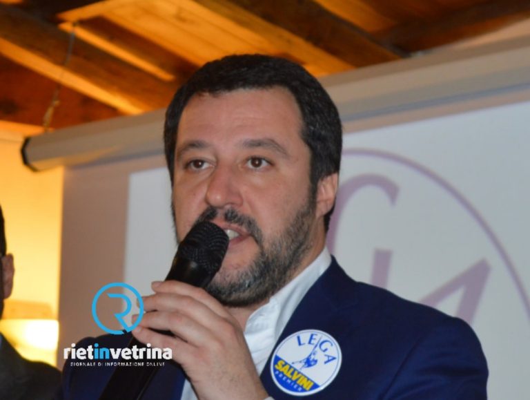 Matteo Salvini a Rieti martedi 24 maggio