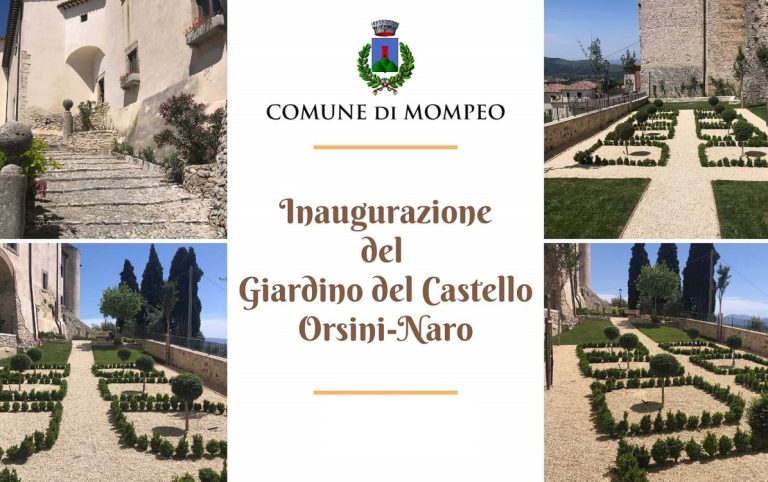 Il 2 giugno a Mompeo inaugurazione del Giardino del Castello