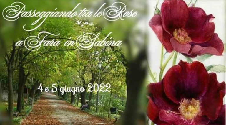 “Passeggiando tra le rose”, il 4 e 5 giugno a Fara in Sabina