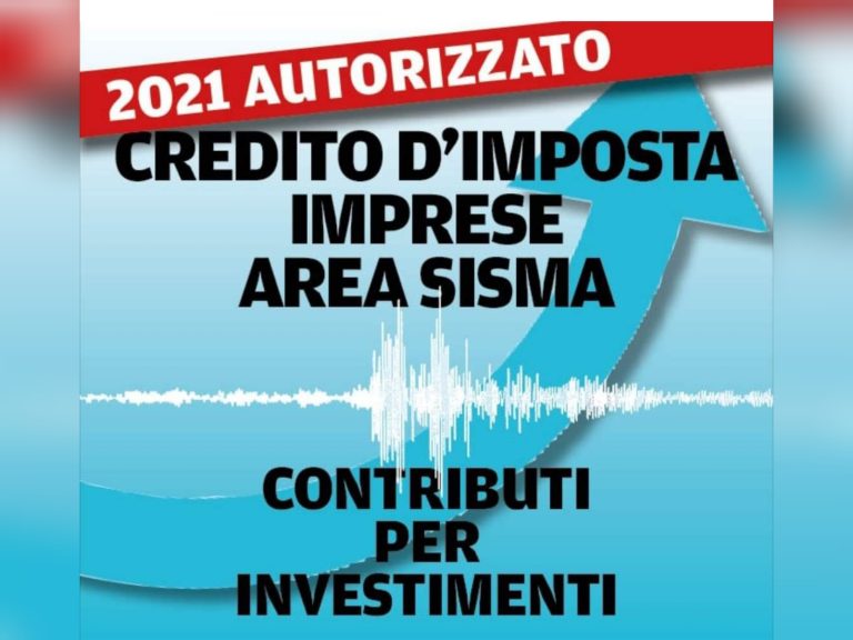 Credito di Imposta sisma: autorizzato il 2021
