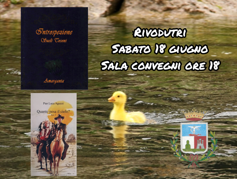 Il 18 giugno a Rivodutri presentazione dei libri “Quanto pesa il cielo?” e “Introspezione”