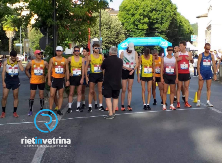 Partita la marcia 10 KM Maschile per gli Assoluti di Atletica Rieti 2022